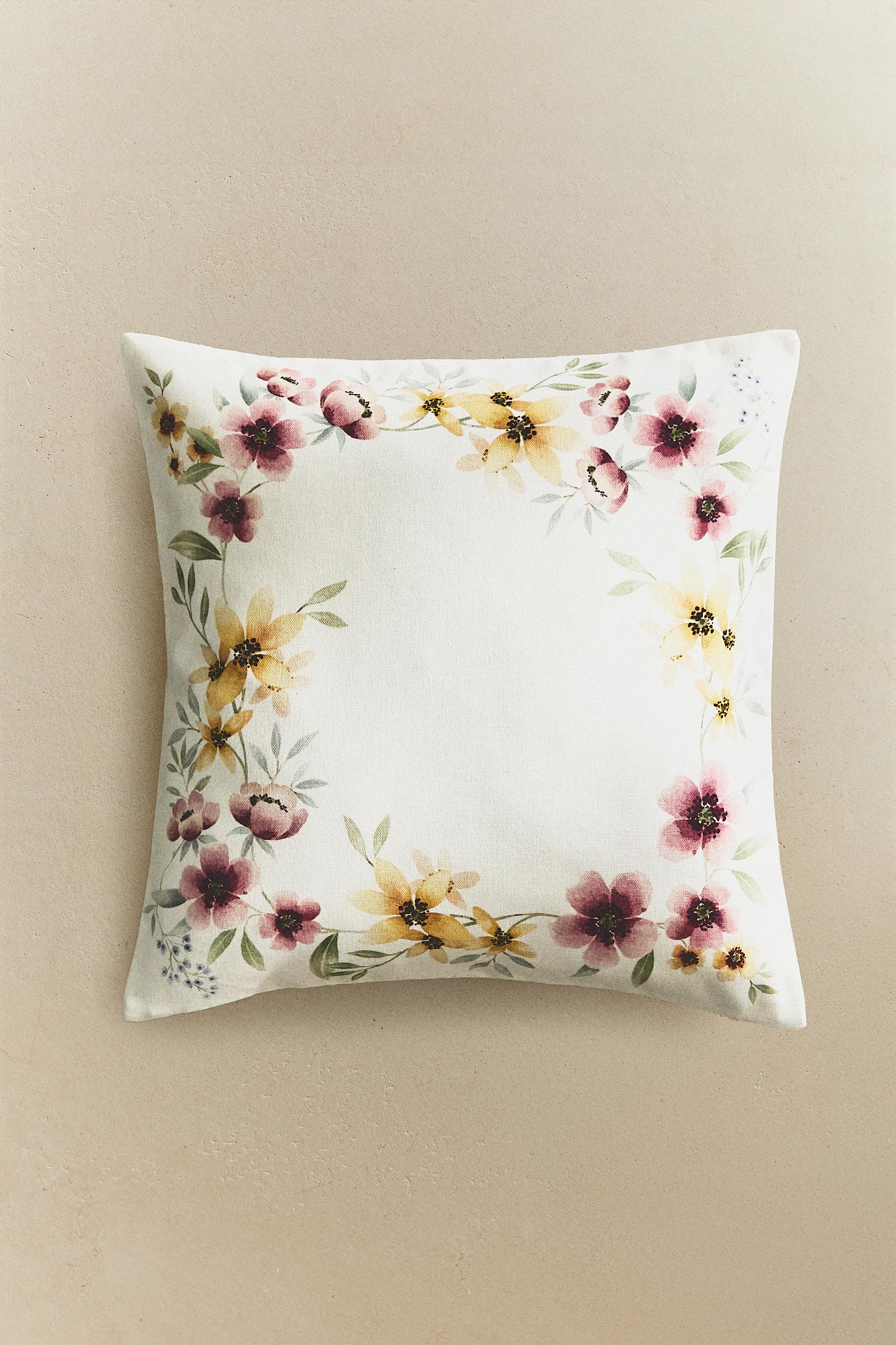 HOUSSE DE COUSSIN IMPRIMÉ FLORAL